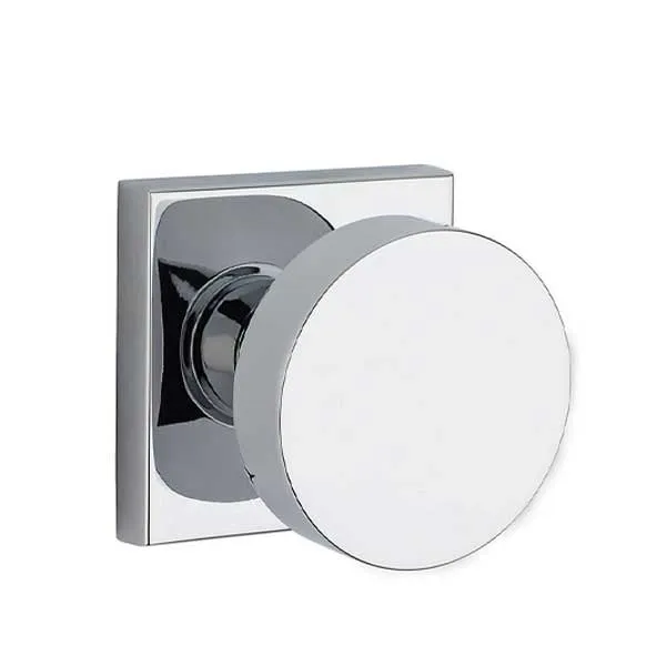 Baldwin Reserve - PS.CON.CSR - Contemporary  Knob Set - Square Rose - 260 - Polished Chrome - Passage - Grade 2