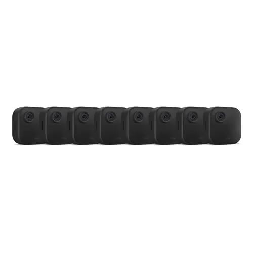 Blink Outdoor 4 (4th Gen) – Wire-free smart security camera, two-year battery life, two-way audio, HD live view, enhanced motion detection, Works with Alexa – 8 camera system