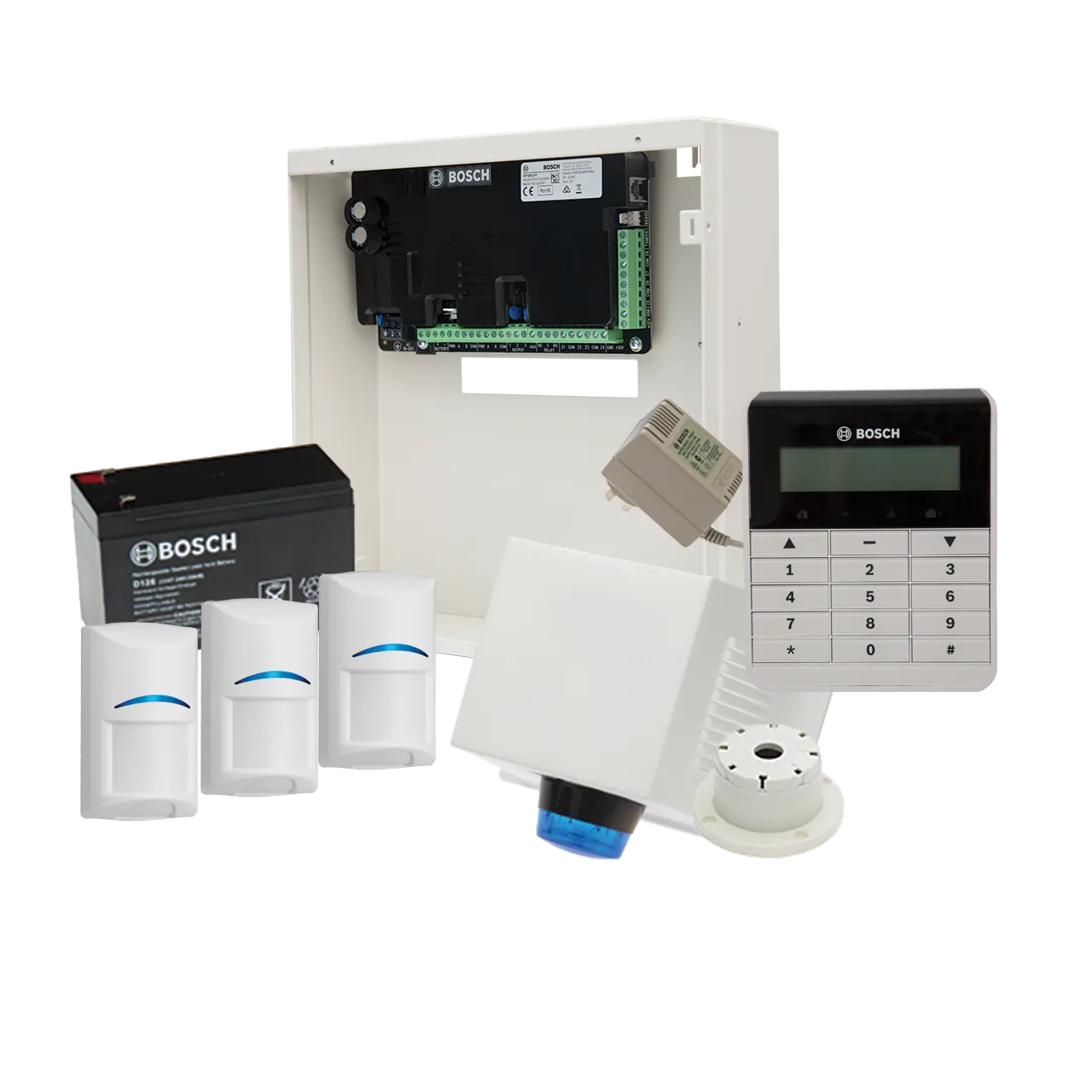Bosch Alarm Kit, S3K-AN-PIR-3 Solution 3000 With 3 PIR   Text Codepad