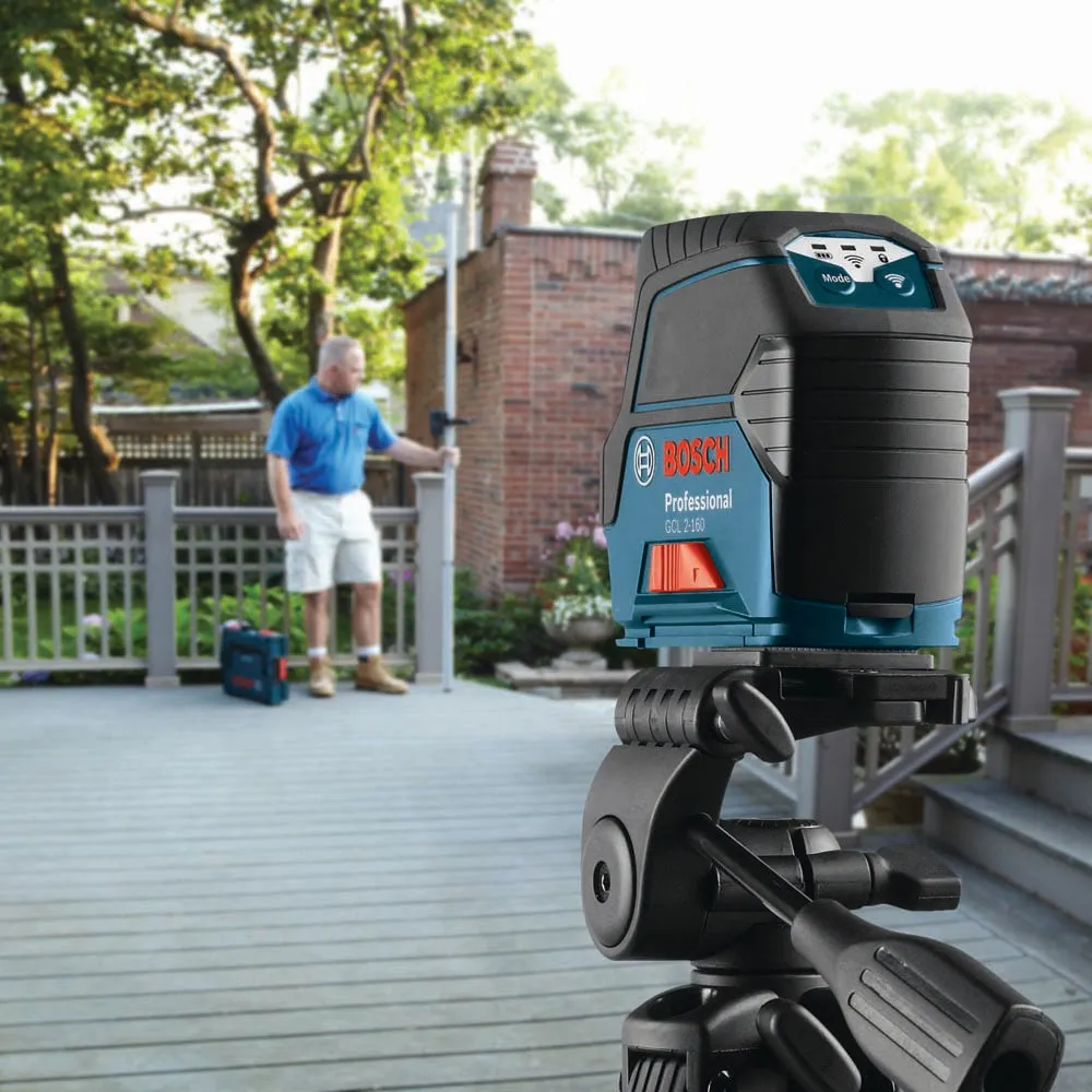 Bosch GCL 2-160 Self-Leveling Cross-Line Laser with Plumb Points