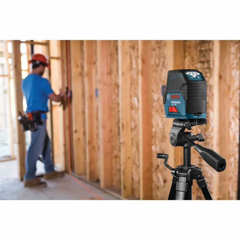 Bosch GCL 2-160 Self-Leveling Cross-Line Laser with Plumb Points
