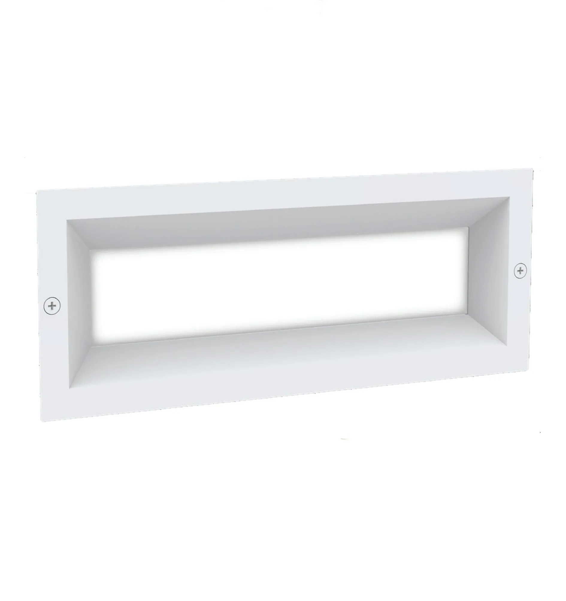 BRICKTRI: Exterior LED Tri-CCT Recessed Rectangular Frosted Diffuser Wall / Brick Lights IP65