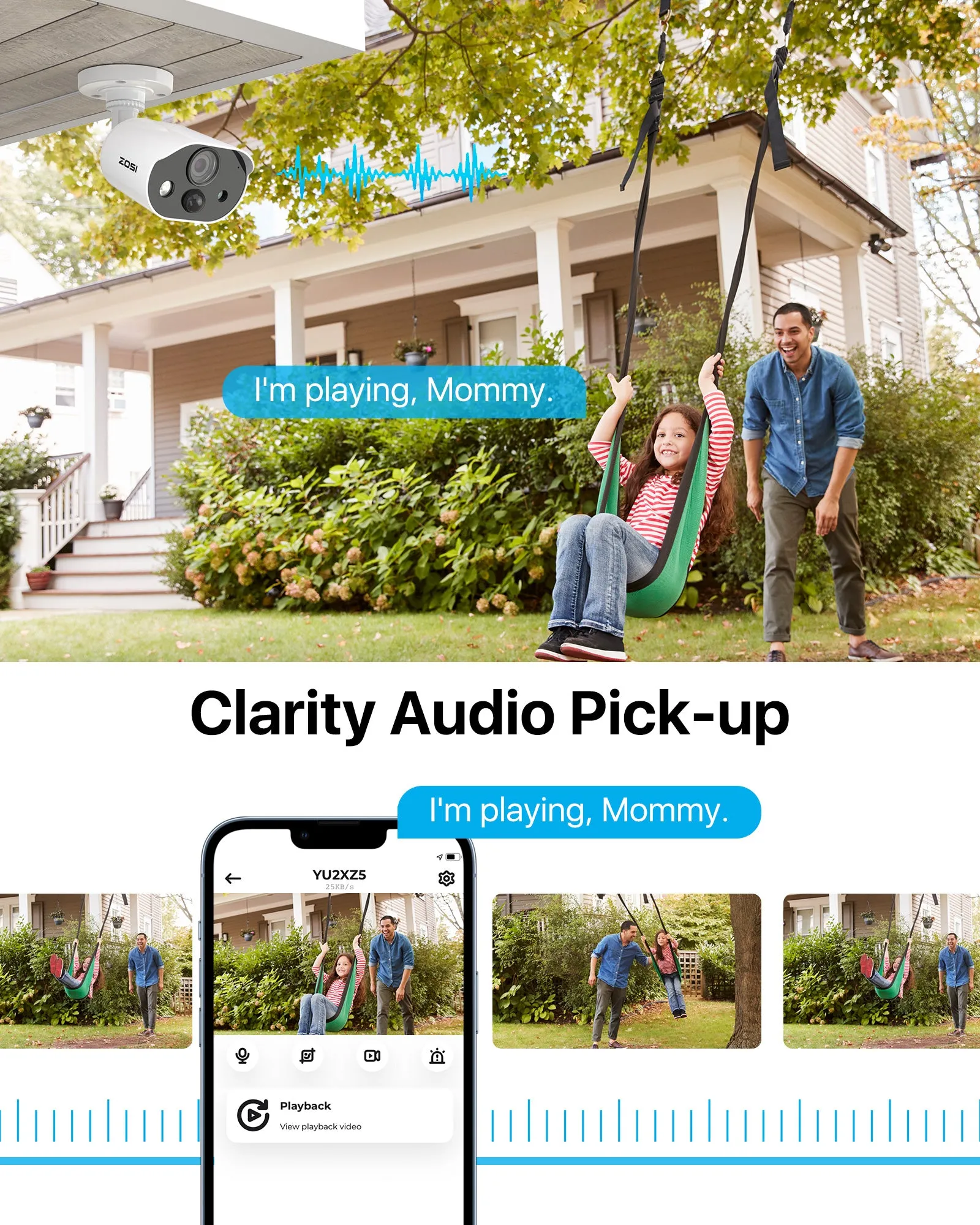 C303 1080P 8 Channel Security System with Audio   1TB Hard Drive