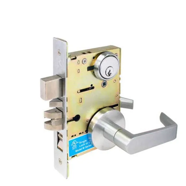 Cal-Royal - SC8453 - SC Series Mortise Lock - Heavy Duty - Entrance - SS Lever - 2 3/4" Backset - Satin Chrome - Fired Rated - Grade 1