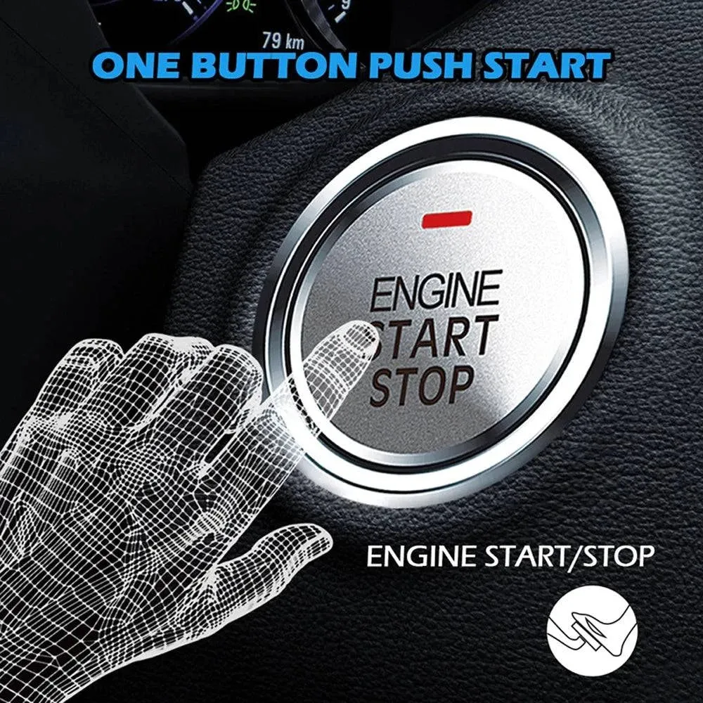 Car Anti-Theft Alarm Remote Starter System PKE Keyless Entry Central Lock Kit 2-Way Vibration Alarm Support APP Control