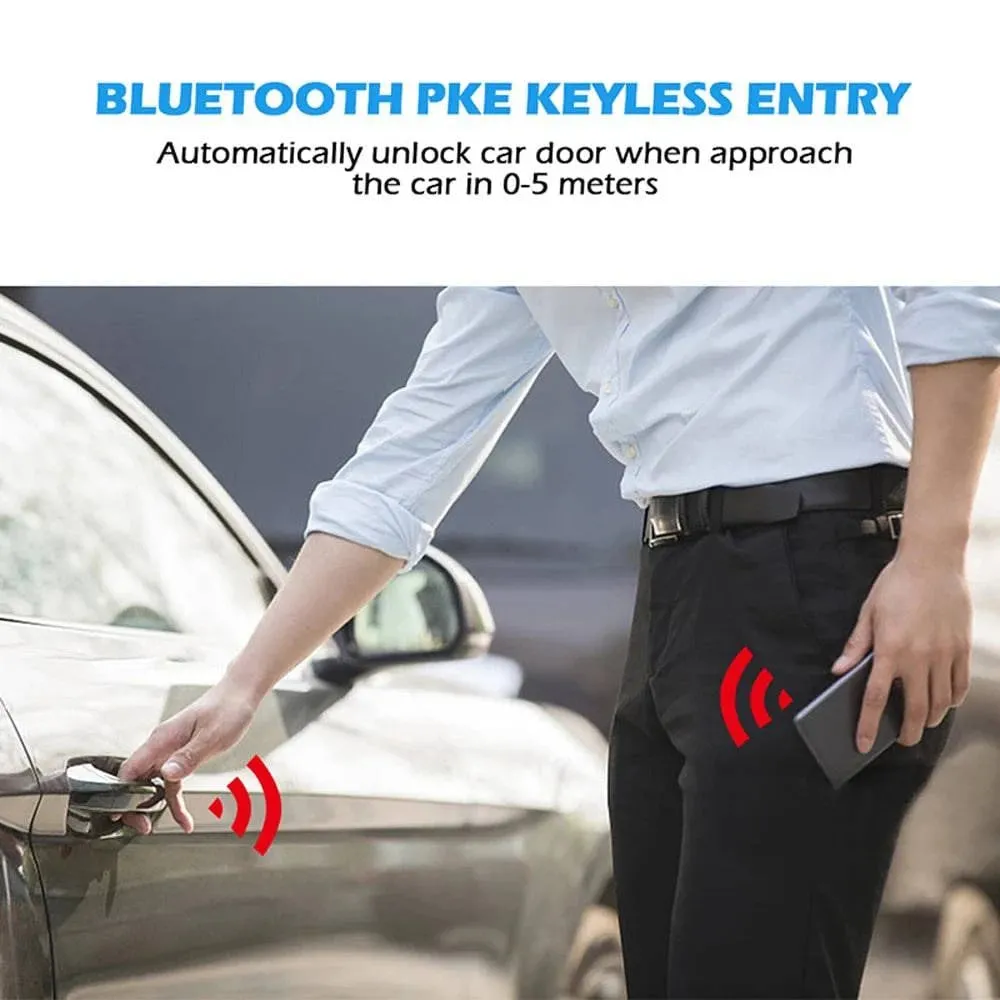 Car Anti-Theft Alarm Remote Starter System PKE Keyless Entry Central Lock Kit 2-Way Vibration Alarm Support APP Control