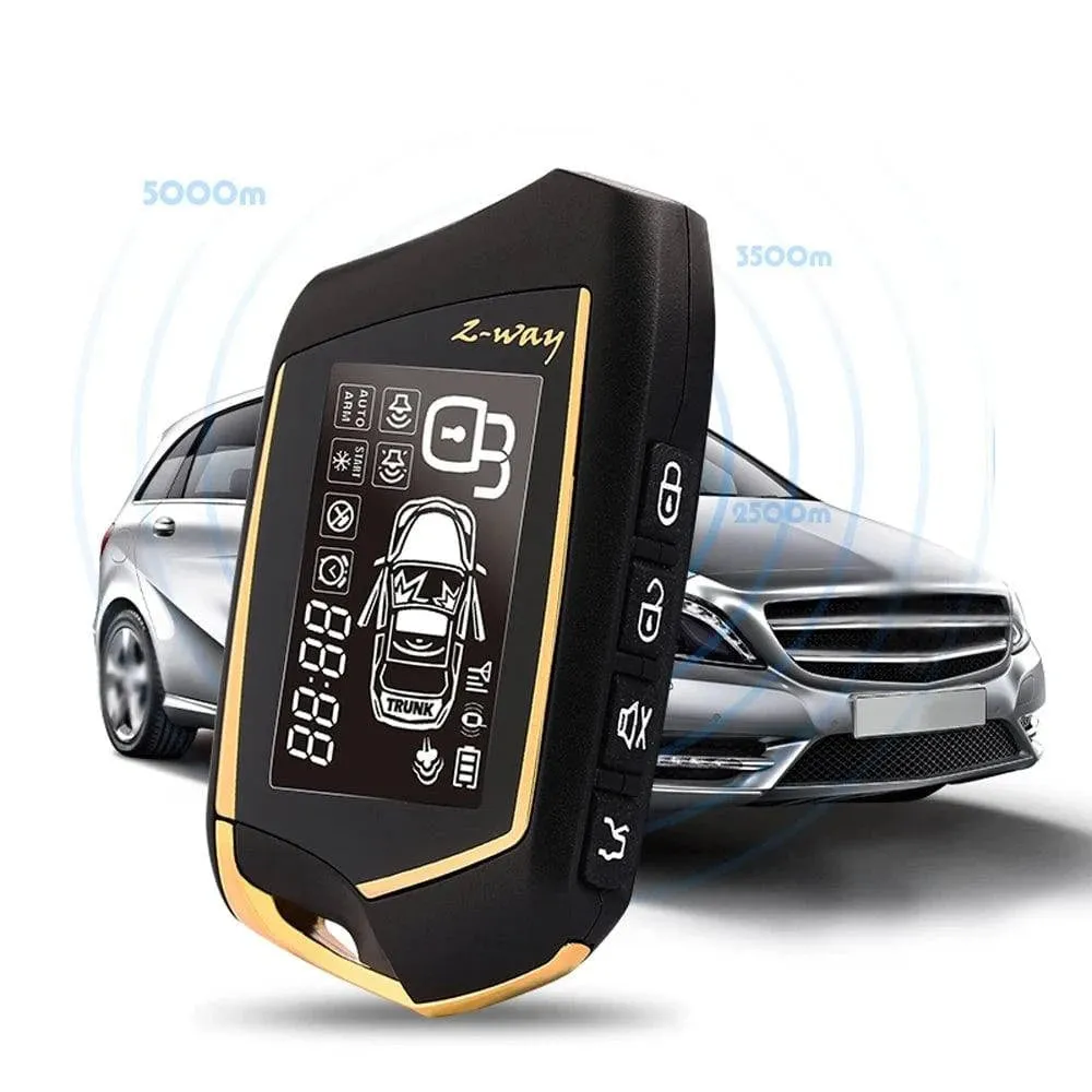 Car Anti-Theft Alarm Remote Starter System PKE Keyless Entry Central Lock Kit 2-Way Vibration Alarm Support APP Control
