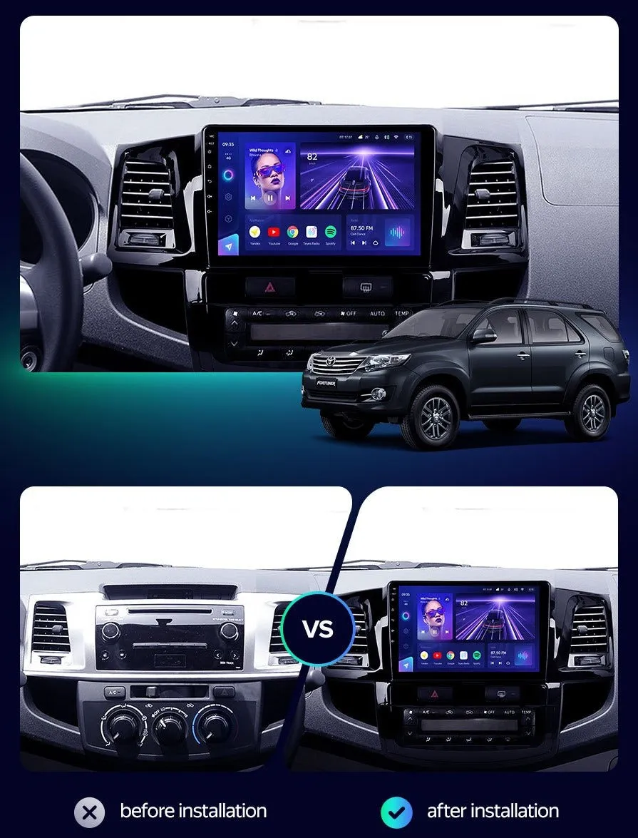 Car Dealz Elite 4G Data Model 10.2" Android 12.0 For Toyota Fortuner 1 AN50 AN60 HILUX Revo Vigo 2008 - 2014