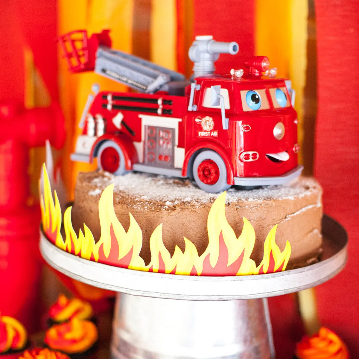 Chalkboard Fireman Party Decorations | Firefighter Birthday Party