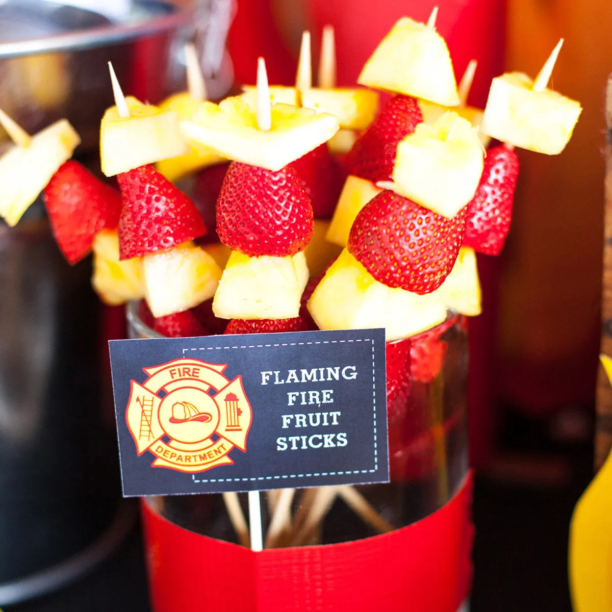 Chalkboard Fireman Party Decorations | Firefighter Birthday Party