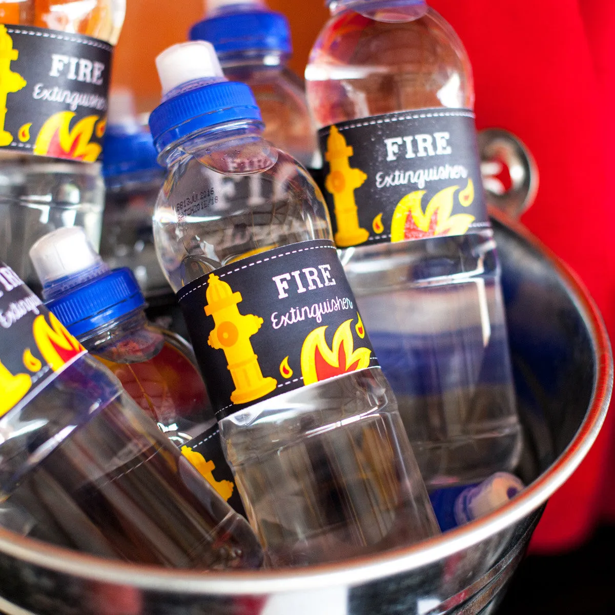 Chalkboard Fireman Party Decorations | Firefighter Birthday Party