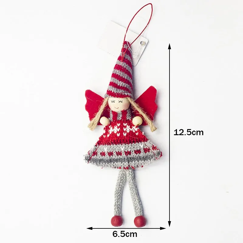 Christmas Decoration Pendant Festival Cute Angel Plush Doll House Ornaments Christmas Tree Creative Decorative Accessories