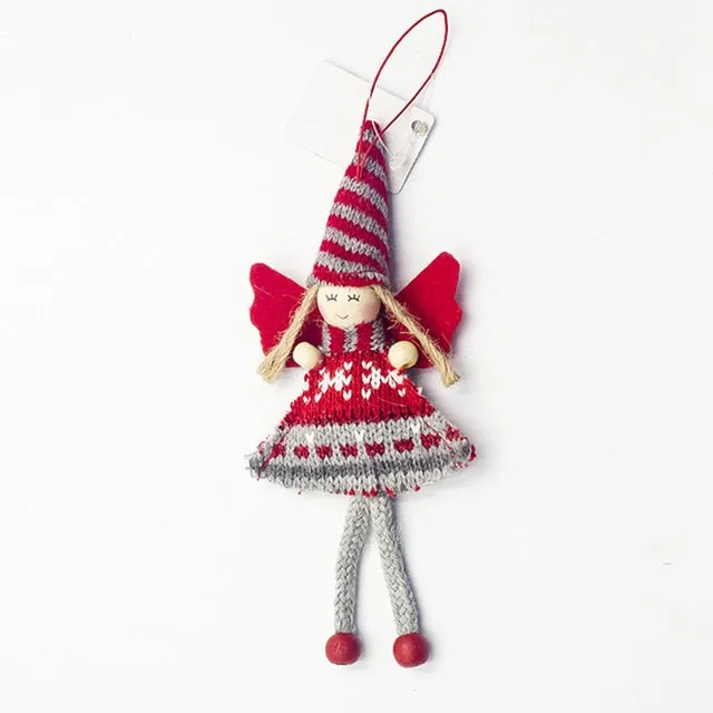Christmas Decoration Pendant Festival Cute Angel Plush Doll House Ornaments Christmas Tree Creative Decorative Accessories