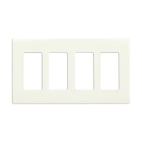CLARO 4 GANG WALLPLATE WH