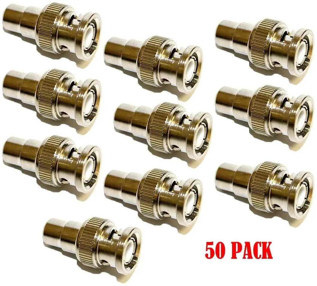 Coaxial Cable BNC Male Plug to RCA Female Jack Adapter