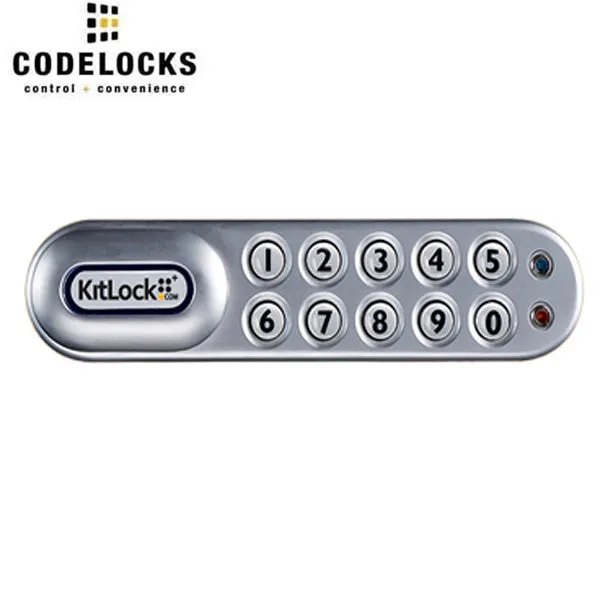 CodeLocks - KL1000-PS - Classic  Electronic Kit Lock - No Pre-Assembly - Locker Lock - Optional Handing - Silver