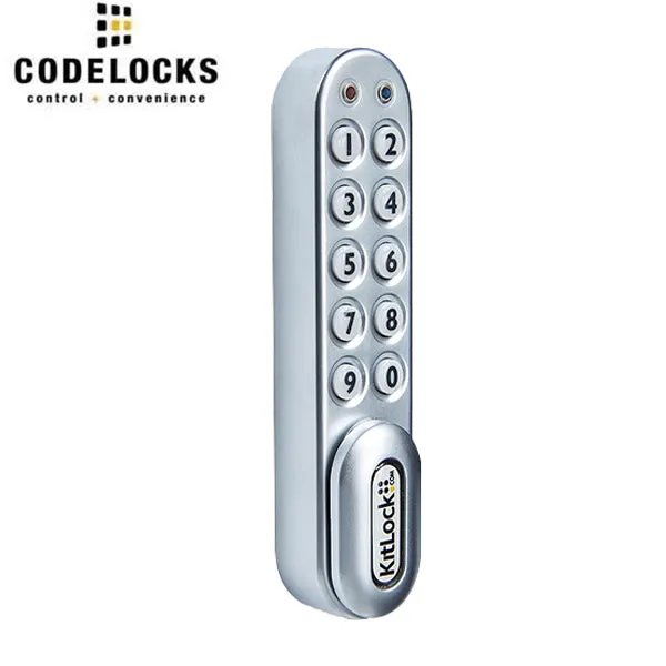 CodeLocks - KL1000-PS - Classic  Electronic Kit Lock - No Pre-Assembly - Locker Lock - Optional Handing - Silver