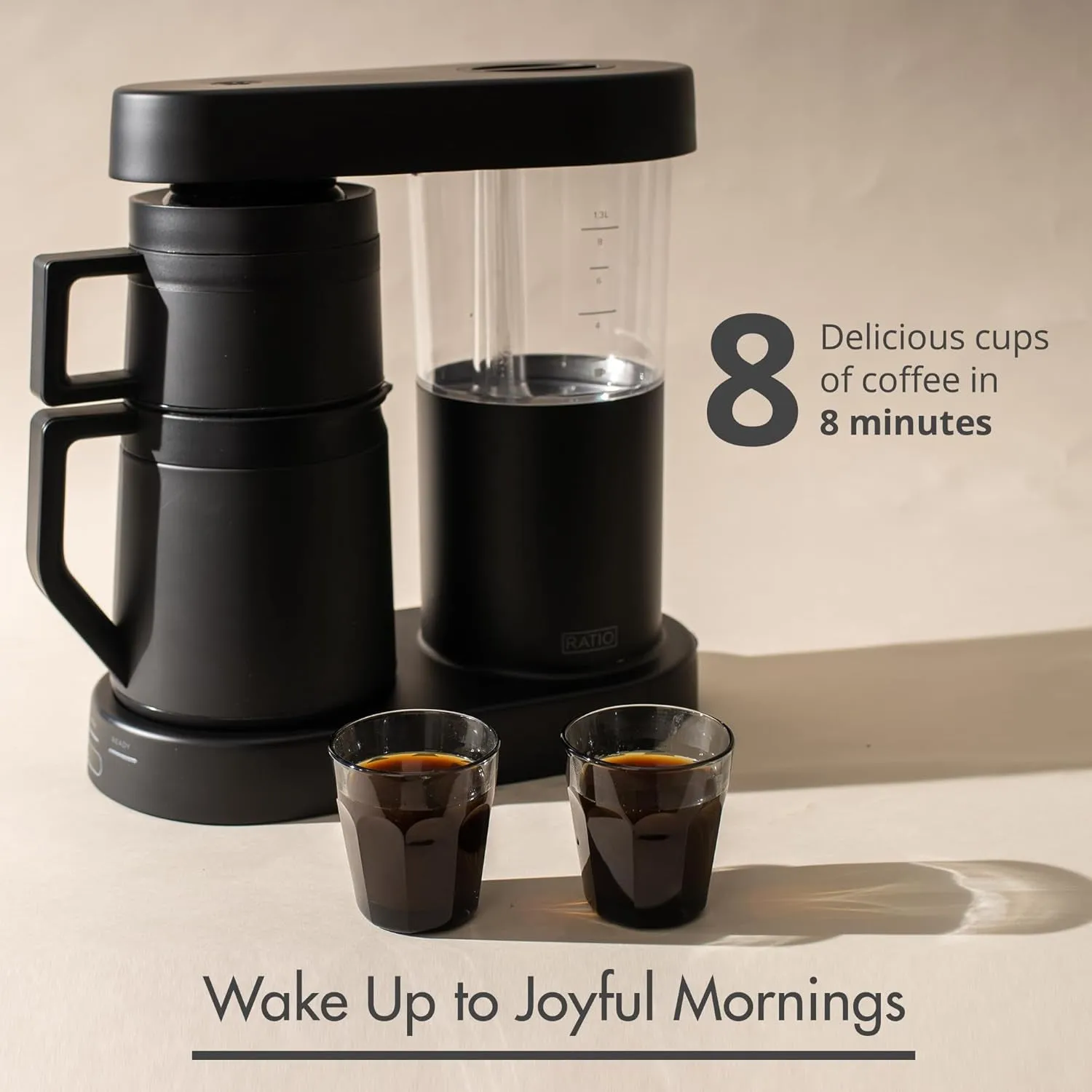 Coffee - Series 2 Six Coffee Maker, Simulated Pour-Over Coffee Machine, Coffee Pot with 1.25-Liter/40-Ounce Brewing Capacity,