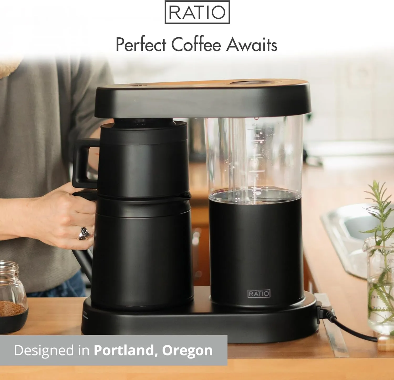 Coffee - Series 2 Six Coffee Maker, Simulated Pour-Over Coffee Machine, Coffee Pot with 1.25-Liter/40-Ounce Brewing Capacity,