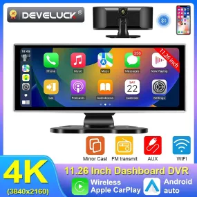 Color Name: GRAY, Sd Card Memory: 8g - 11.26" 4K Dash Cam Rear