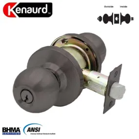 Commercial Door Knob Set - 2-3/4” Standard Backset - Oil Rubbed Bronze - Entrance - Grade 2