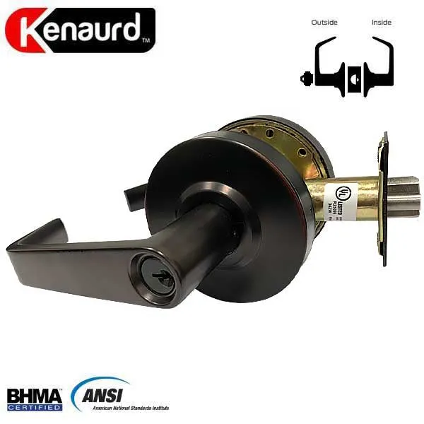 Commercial Lever Set Handle - 2-3/4” Standard Backset - Oil Rubbed Bronze - Classroom - Grade 2