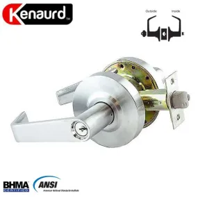 Commercial Lever Set Handle - 2-3/4” Standard Backset - Satin Chrome - Entrance - Grade 2
