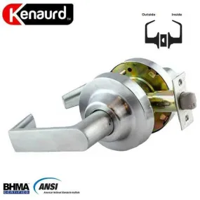 Commercial Lever Set Handle - 2-3/4” Standard Backset - Satin Chrome - Passage- Grade 1