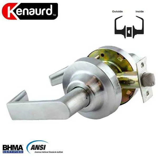 Commercial Lever Set Handle - 2-3/4” Standard Backset - Satin Chrome - Passage- Grade 1