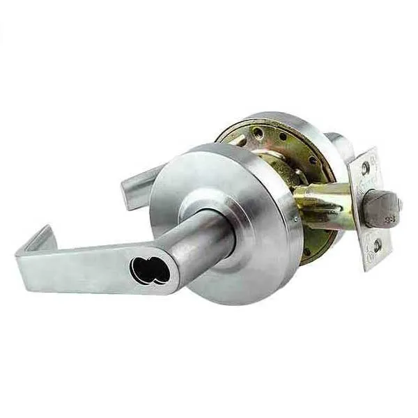 Commercial Lever Set Handle - SFIC IC Core - 2-3/4” Standard Backset - Satin Chrome - Storeroom - Grade 2