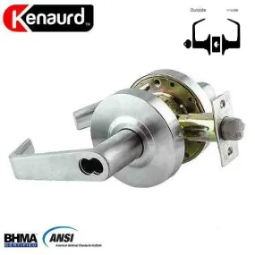 Commercial Lever Set Handle - SFIC IC Core - 2-3/4” Standard Backset - Satin Chrome - Storeroom - Grade 2