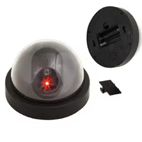 CONQUEROR - Fake Security Surveillance Camera Dummy Dome Shaped Camera for Indoor / Outdoor with Red LED Light