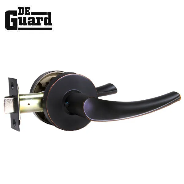 Contemporary Wave Lever Set - Passage - Round Rose - Aged Bronze - Grade 3