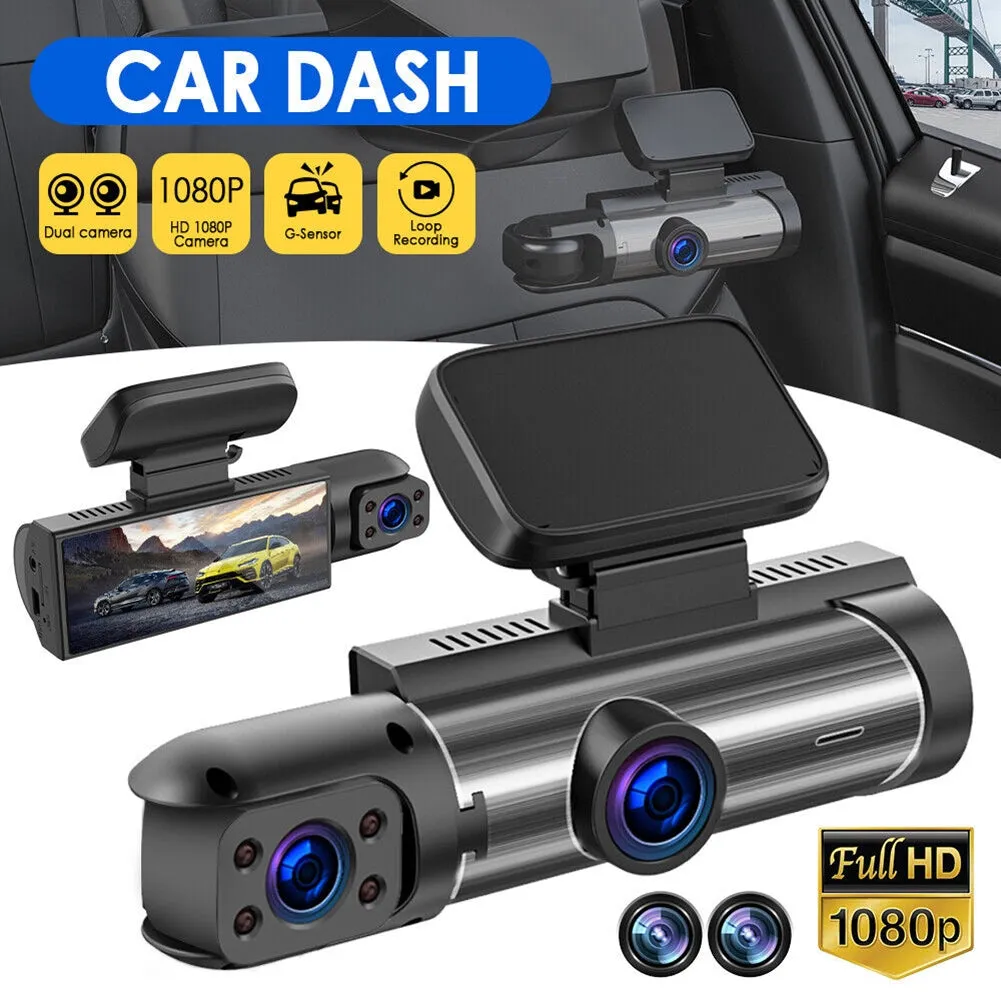 Dash Cam 3.16-inch Dual-lens Driving Recorder Front Inside Camera