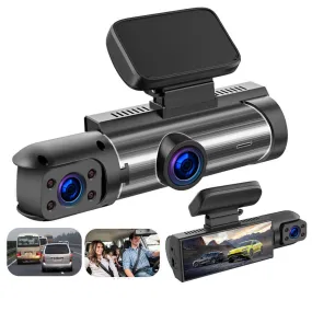 Dash Cam 3.16-inch Dual-lens Driving Recorder Front Inside Camera