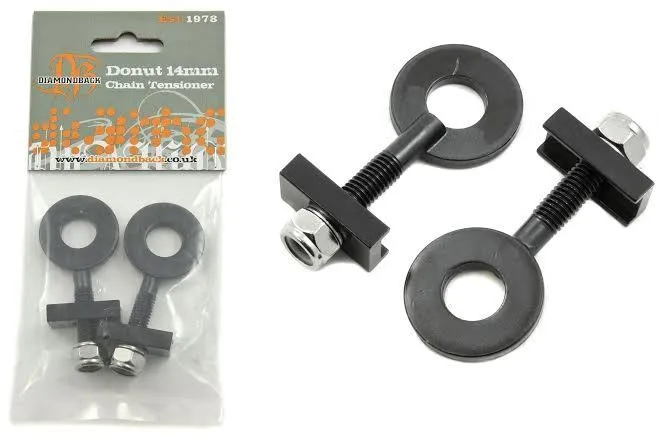 DIAMOND BACK DONUT TUGS 14mm BMX-FIXIE AXLE CHAIN TENSIONERS-ADJUSTERS DBX156
