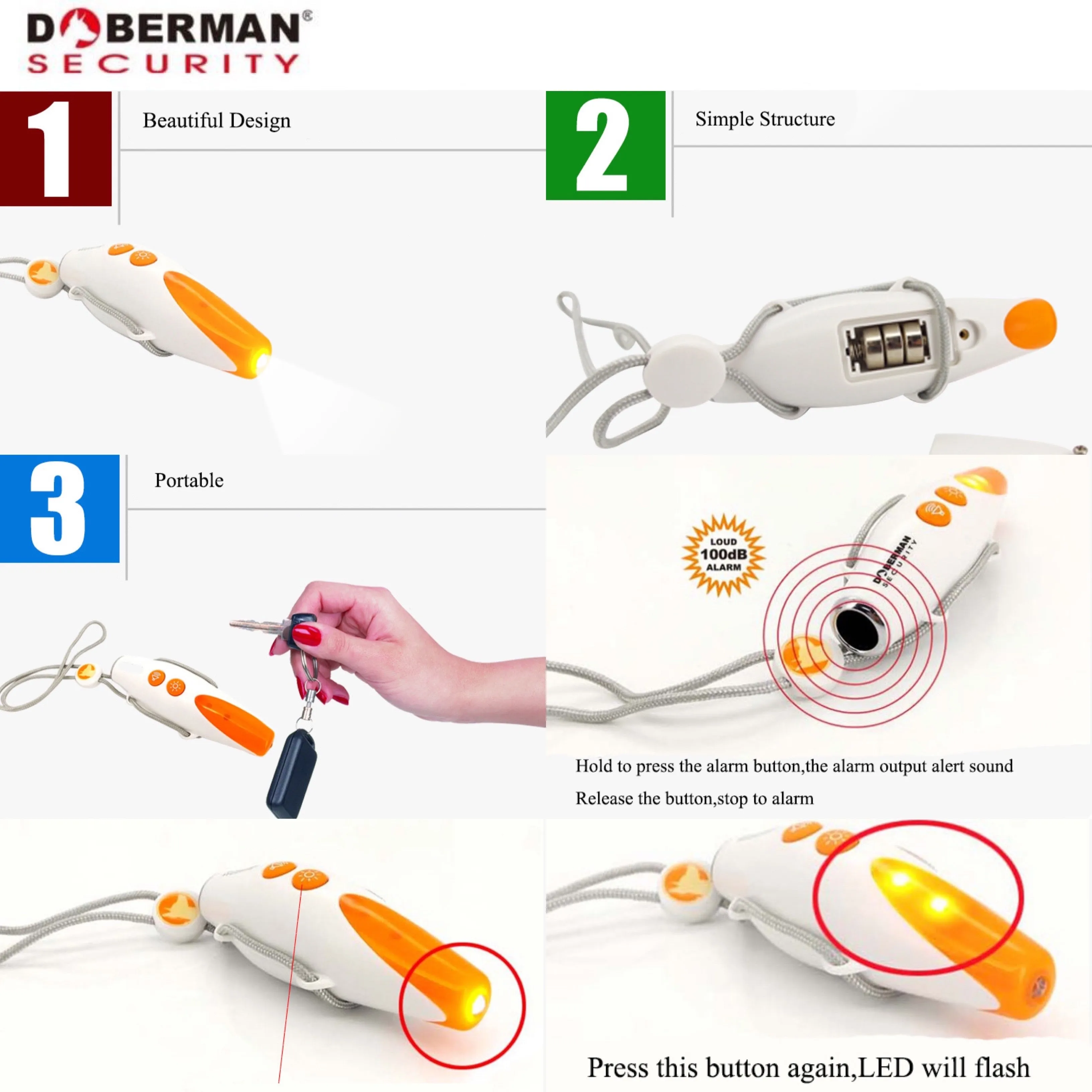 Doberman Electronic Defense Whistle SE-0302