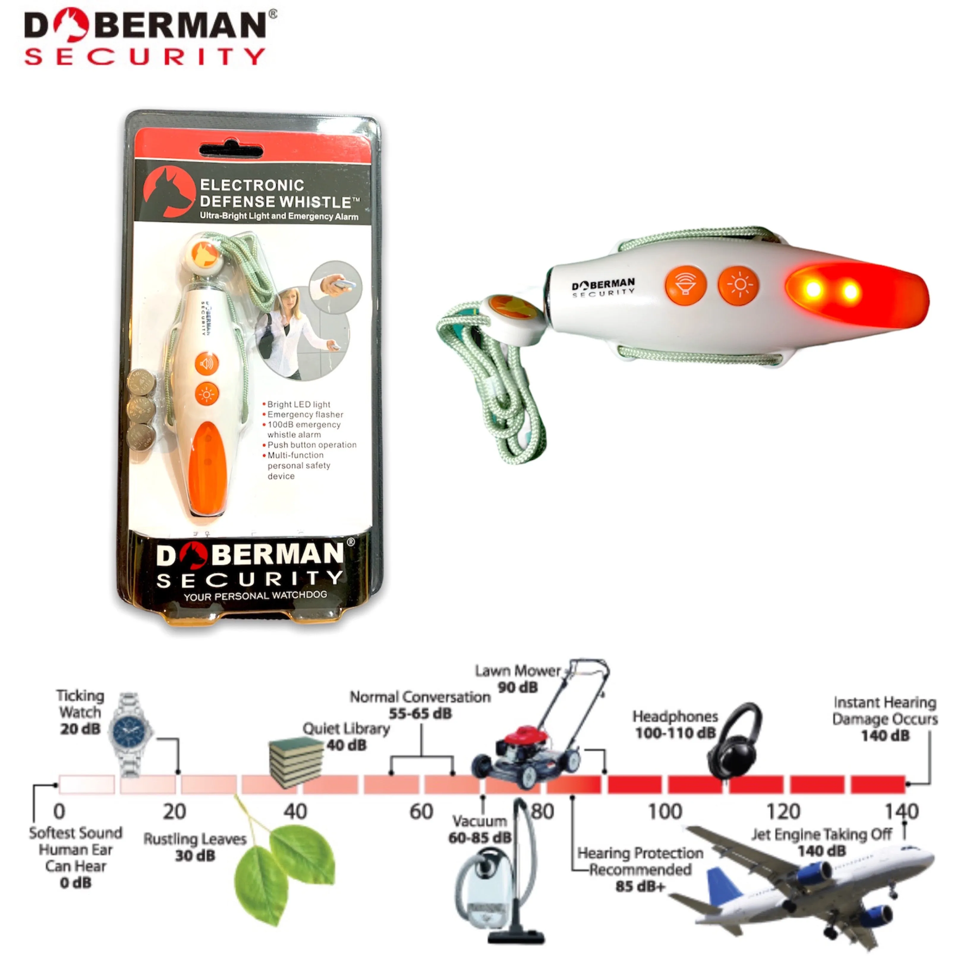 Doberman Electronic Defense Whistle SE-0302