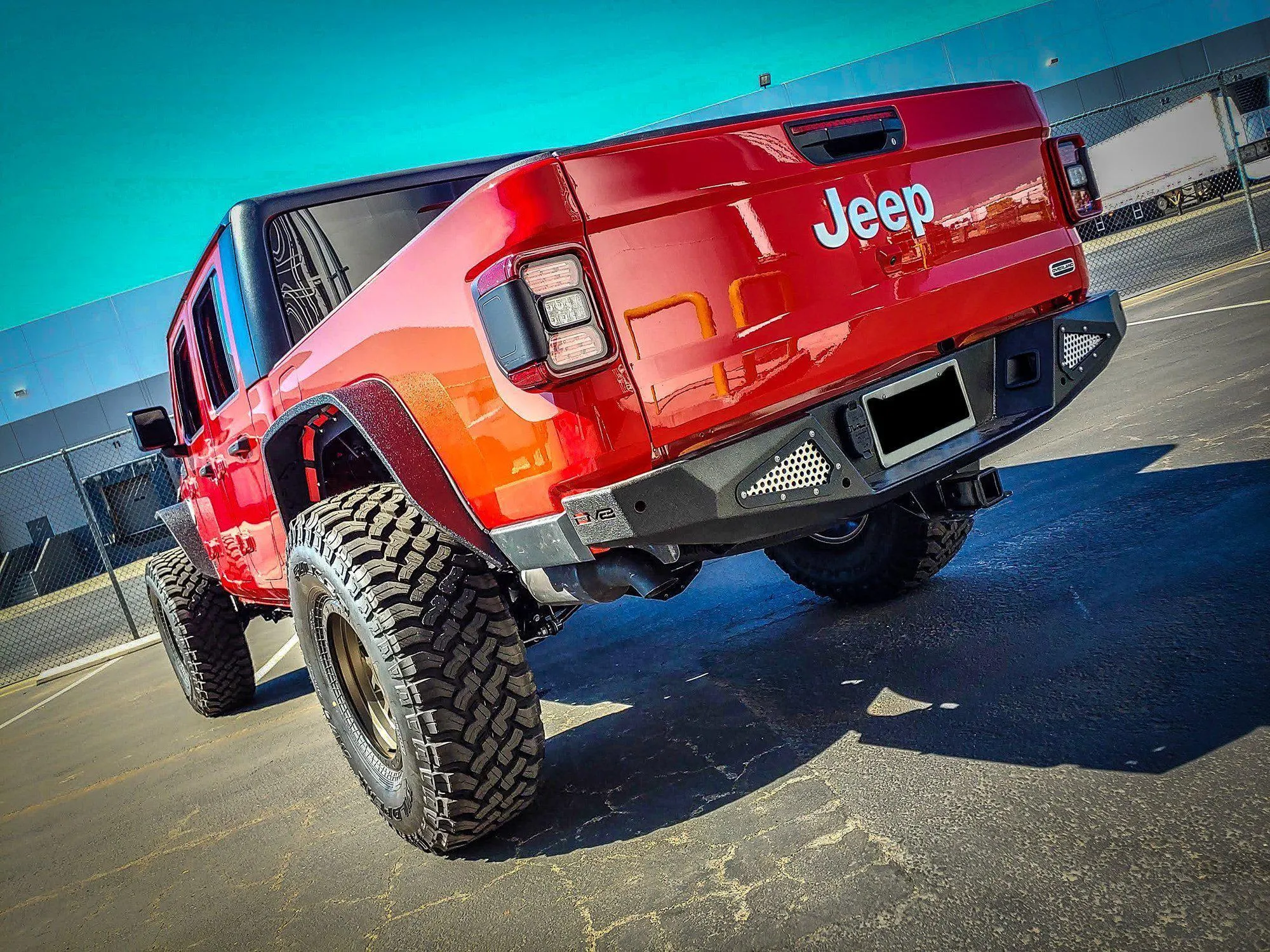 DV8 Off Road Rear Bumper Jeep Gladiator JT (2020-2021) Steel - RBGL-01