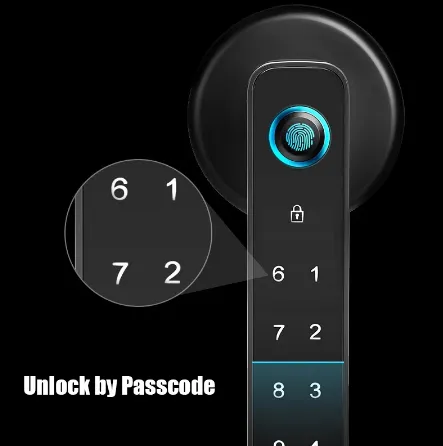 Electric Lock For Door With Bluetooth Keyless Entry Door Lock Biometric Fingerprint/Password Unlock