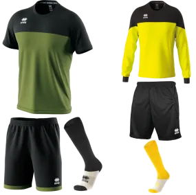 ERREA BRANDON SS KIT BUNDLE MILITARY GREEN BLACK