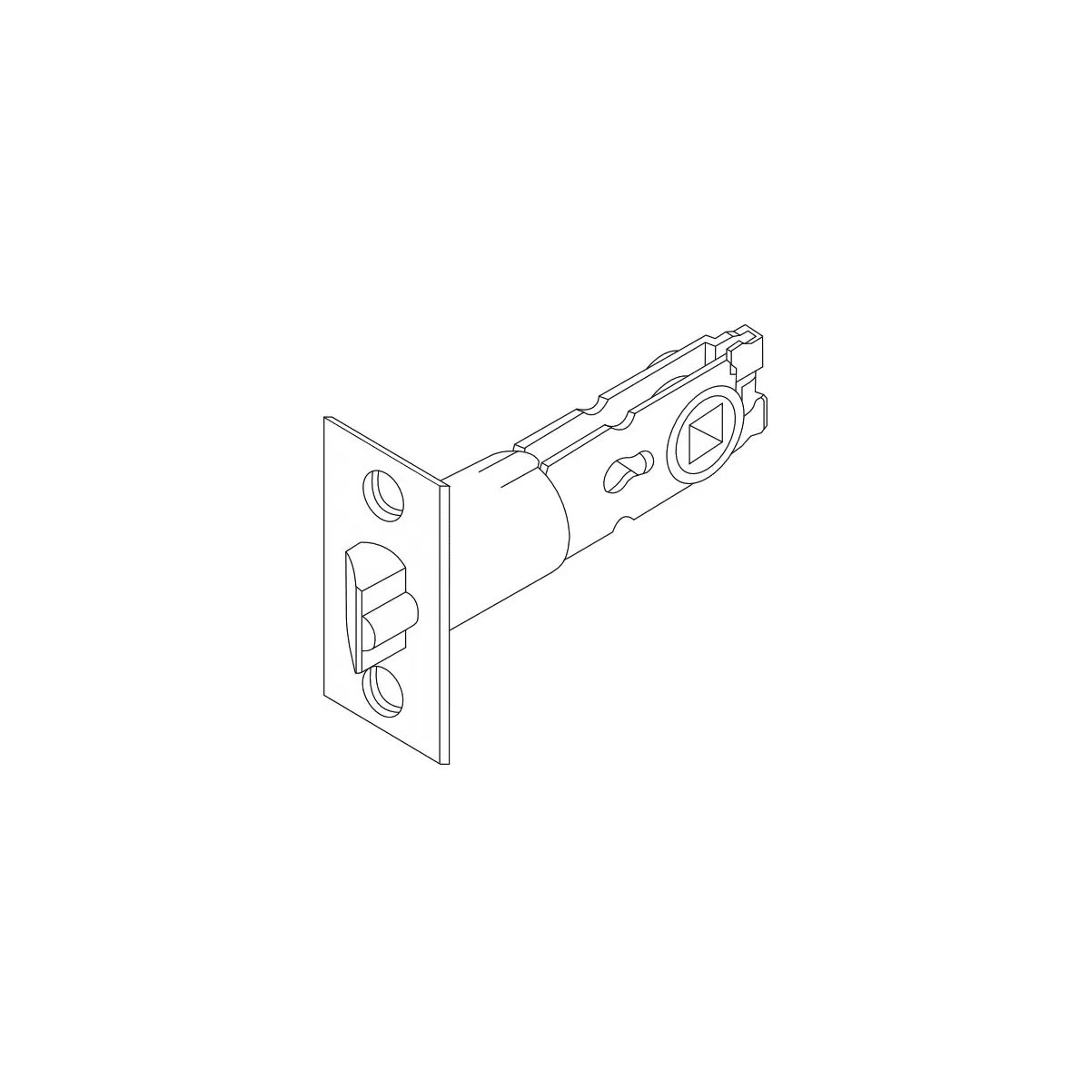 Falcon 2-3/8" Square Passage Spring Latch from the B Collection