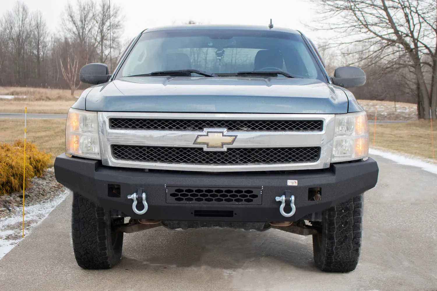 Fishbone Offroad Bumper Chevy Silverado 1500 (07-13) Black Powder Coated