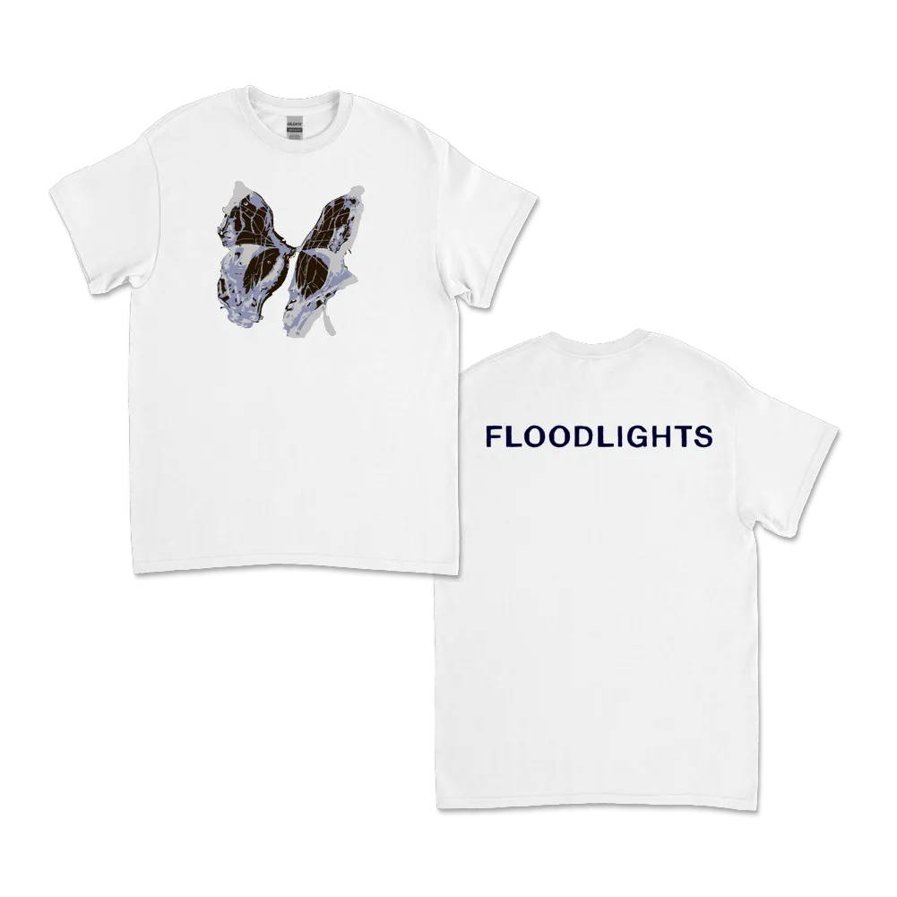 Floodlights / Butterfly Tee White & Digital Download ***PRE ORDER***
