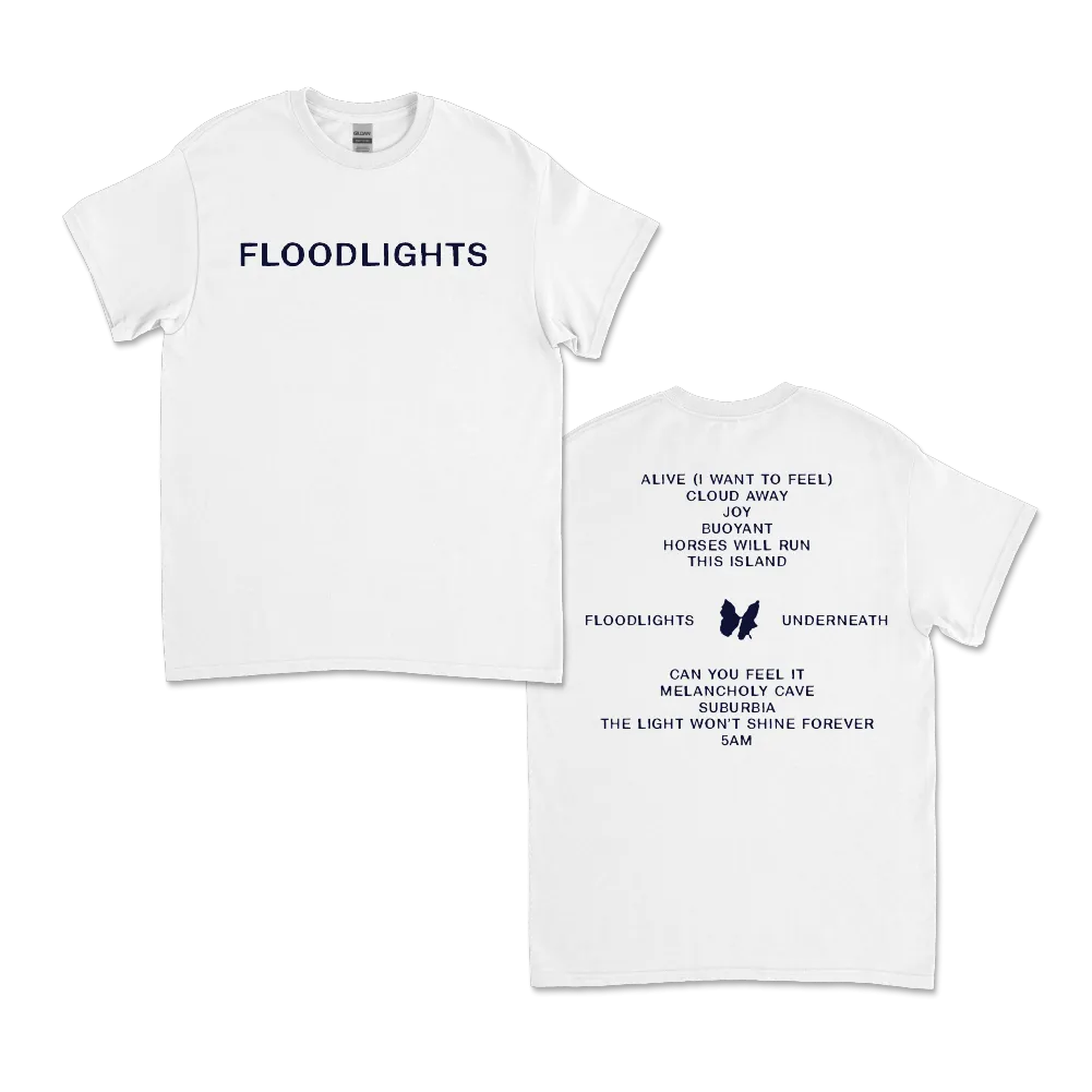 Floodlights / Underneath Vinyl, Nalgene & Type Tee White Bundle ***PRE ORDER***