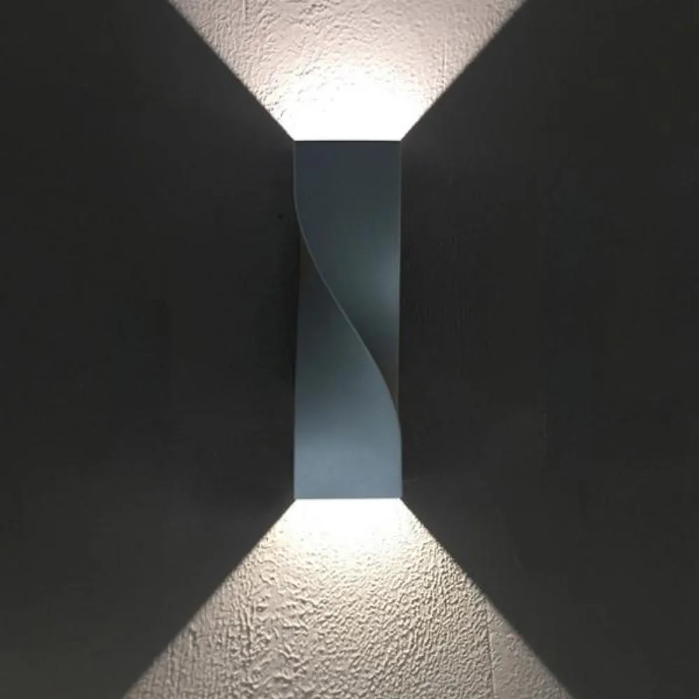 GIROTRI Outdoor Up/Down LED Twist Wall Light CCT 11w in Dark Grey or White