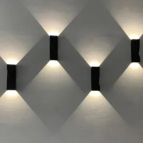 GIROTRI Outdoor Up/Down LED Twist Wall Light CCT 11w in Dark Grey or White
