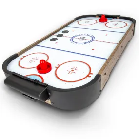 GoSports 30 Inch Table Top Air Hockey Game for Kids - Oak