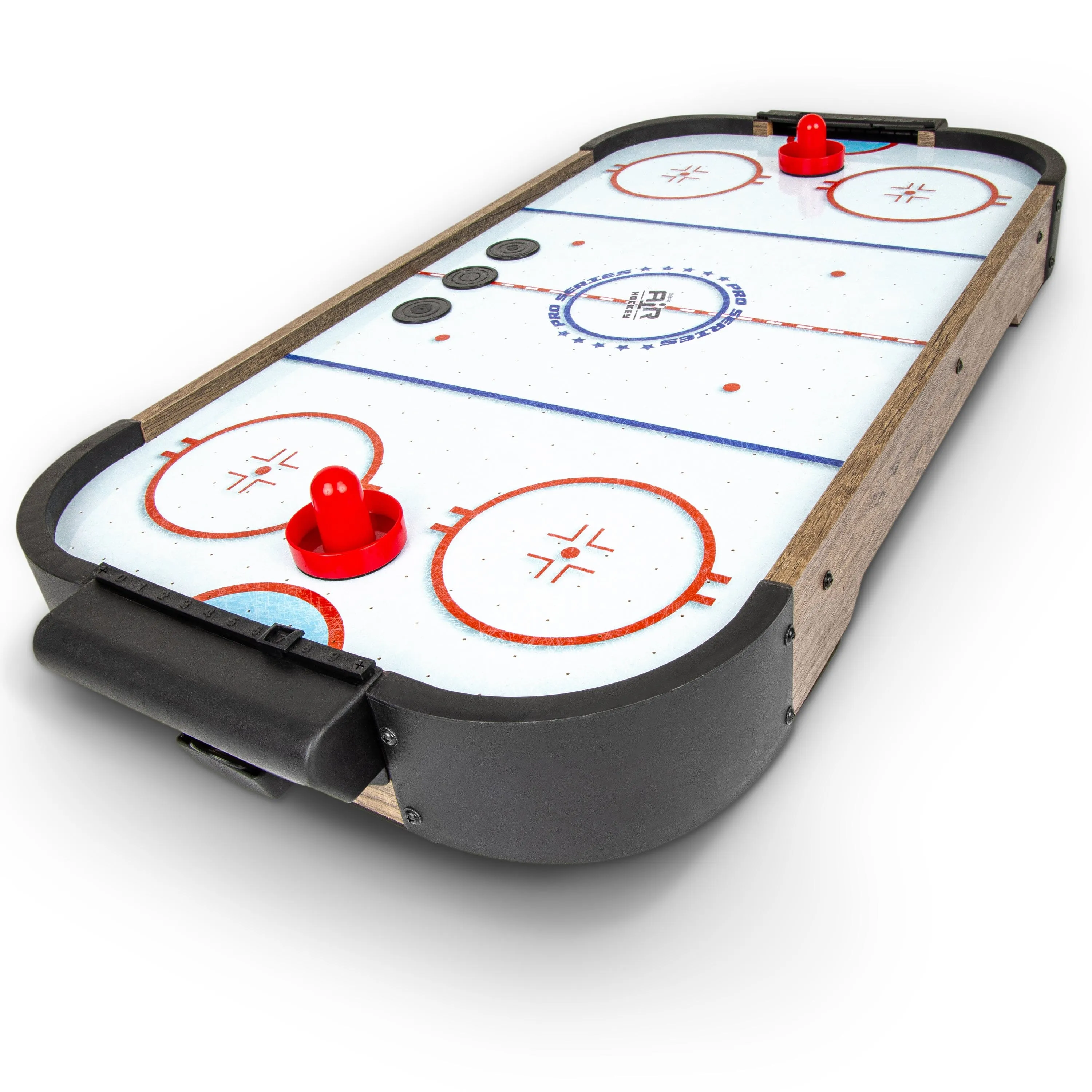 GoSports 30 Inch Table Top Air Hockey Game for Kids - Oak
