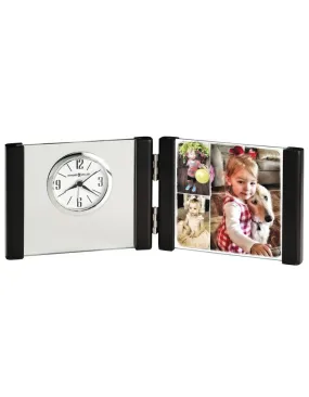 Howard Miller Lawson Photo Frame Clock - Square - Folding - White Dial